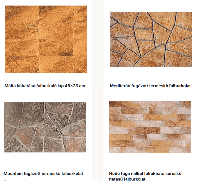 kő hatású falburkoló